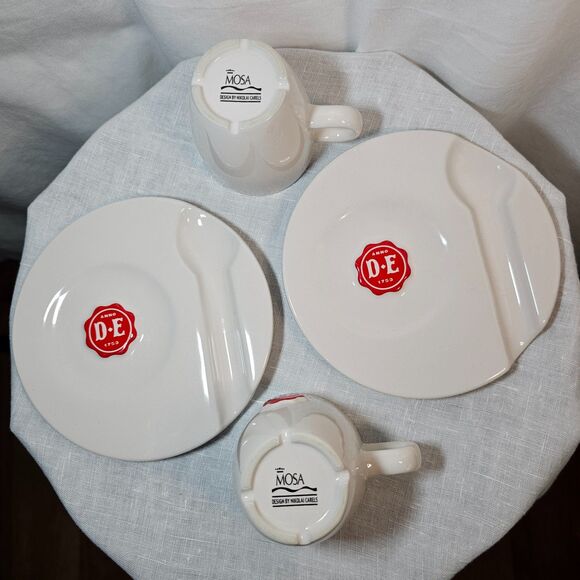 2 Sets Espresso Cups w Saucers Anno DE 1753 MOSA Nikolai Carels Rare! - Picture 3 of 5